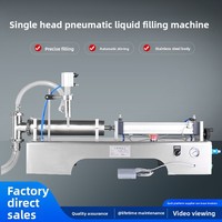 Machine de remplissage automatique horizontale pneumatique de haute précision pour liquides, alcool, détergent lessive, multi-capacités