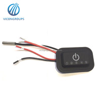 Kustom 5V, 7.4V 12V, 24V tombol tekan 3 tingkat pengontrol saklar on/off tombol