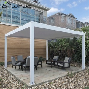 Mở mái nhôm Louvre pergola vườn che pergola với tính năng chống gió và gặm nhấm <span class=keywords><strong>2025</strong></span> - Product Image 1