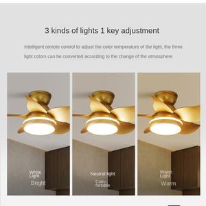 โคมไฟพัดลมติดเพดานแบบมองไม่เห็นทำจากมาการองที่ทันสมัยและใช้พลังงานจาก USB และก๊าซสำหรับร้านอาหารและห้องนั่งเล่น - Product Image 2