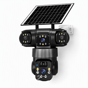 Caméra de sécurité extérieure sans fil HIKWIFI 3 objectifs 4G 6K à énergie solaire IP66 CMOS Pan-Tilt PTZ V380 <span class=keywords><strong>Pro</strong></span> 12MP avec audio bidirectionnel - Product Image 2