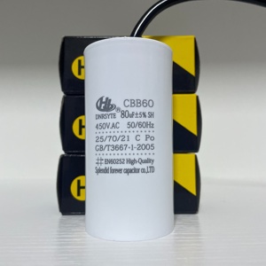 <span class=keywords><strong>Condensateur</strong></span> de fonctionnement du moteur à courant alternatif <span class=keywords><strong>CBB60</strong></span> <span class=keywords><strong>450vac</strong></span> <span class=keywords><strong>50</strong></span> <span class=keywords><strong>60hz</strong></span> 220v <span class=keywords><strong>40</strong></span> <span class=keywords><strong>70</strong></span> <span class=keywords><strong>21</strong></span> 80uf 450V.AC <span class=keywords><strong>50</strong></span>/<span class=keywords><strong>60Hz</strong></span> <span class=keywords><strong>CBB60</strong></span> <span class=keywords><strong>condensateur</strong></span> de type câble - Product Image 1