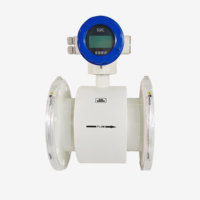 Medidor de Flujo Electromagnético con Revestimiento Cerámico de Alúmina 0.5% RS485 Modbus, Medidor de Flujo Magnético para Lodos de Minería con Brida IP68 OEM