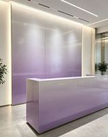 Panneau mural en cristal de carbone imprimé dégradé violet, feuille de charbon de bambou pour fond de télévision et réception d'hôtel