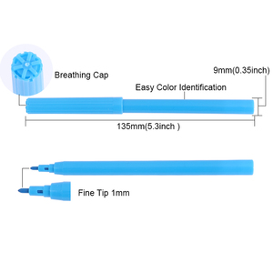 Foska Nguồn cung cấp nghệ thuật sợi tốt tip 12 màu sắc bút mịn màng và chính xác duy nhất tip màu có thể giặt sơn bút với thở cap - Product Image 3