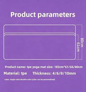 High Quality TPE Custom Logo 183cmb(6/8mm) Non-slip Eco-friendly Thickened for Gymnastic Fitness Workout Gear 183*61*0. - Product Image 6