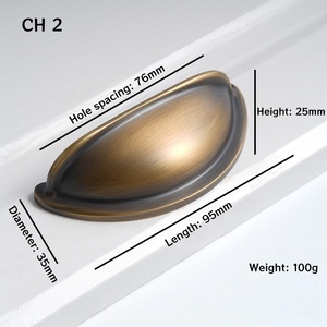 Furniture Hardware Soild Brass Kitchen Cabinet Pull Handles and <strong>Knobs</strong> <strong>for</strong> Bedroom Wardrobe <strong>Dresser</strong> Kitchen Cabinets Pull Handle - Product Image 2