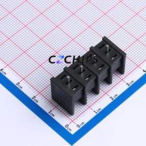 MX25C-7.62-04P-BK01-Cu-S-A Barrier Terminal Block Through hole,P=7.62mm Connector Two Sides 7.62mm 1x4P Straight Pin - Product Image 2