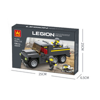 Jouets d'assemblage pour enfants personnalisés Wange, petits blocs, 0-3 mois, série militaire, jouets de construction en plastique ABS, camions, chars