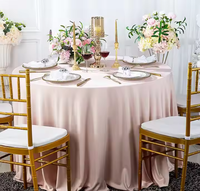 Linge de table rond disponible en plusieurs couleurs 120 pouces Scuba Seamless Indoor or Outdoor Dining Table Cover