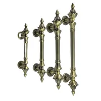 Poignée de porte en alliage de zinc antique, longueur 280-550 mm, poignée de porte en bronze, poignée de porte d'entrée d'hôtel, poignée de porte de centre commercial, 1 pièce