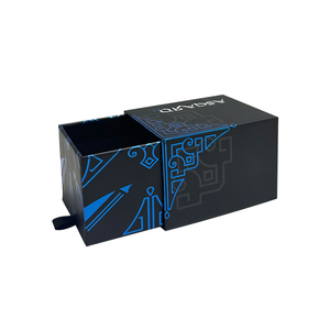 Custom Luxury Rigid Cardboard Sleeve <b>Gift</b> <b>Box</b> Holographic Foil Logo with Sliding Ribbon Fancy Design Paper Boxes - Product Image 1