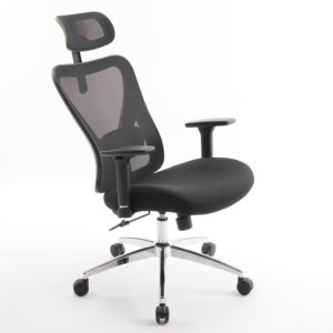 Chaise de bureau ergonomique à dossier haut certifiée CE avec soutien pour le cou et le dos, design moderne, chaise de bureau en maille - Product Image 5