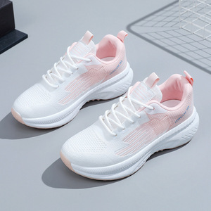 Chaussures blanches décontractées simples pour femmes, vente en gros, semelle épaisse, légères, respirantes, chaussures <span class=keywords><strong>de</strong></span> sport pour femmes, baskets tendance - Product Image 3