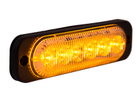 Feux stroboscopiques à grille 6 LED 18W IP67 Rouge à montage en surface, feux d'avertissement 12V-24V pour camion