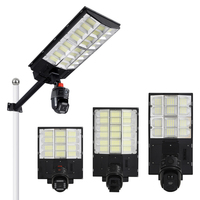 Lampadaire solaire LED IP67 avec caméra CCTV 4G 4MP, éclairage extérieur de surveillance 1000W alimenté par batterie en plastique