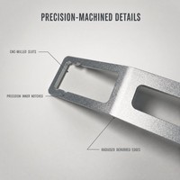 Support en L en alliage d'aluminium usiné CNC sur mesure, à double découpe, sablé, composant de fixation