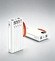 Batterie externe portable LGC A20000mAh PD 22.5W à charge rapide en ABS avec protection multi-couches, quatre câbles, entrée/sortie Type-C, suspendable