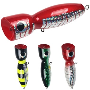 Guo Song 17.5cm 120g en bois Topwater Popper leurre eau salée Stickbait appâts bois pêche à la traîne leurre - Product Image 2