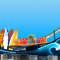 Simulateur de vagues artificielles en acier durable pour machine de surf, pour parc aquatique commercial, certifié CE, vitesse 1,8 m/s, hauteur de course 1,9 m