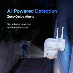 Caméra de sécurité extérieure WiFi PTZ O-KAM Pro <span class=keywords><strong>CS6</strong></span> 1080P avec suivi humanoïde IA, détection d'aire de suivi et vision nocturne couleur intégrale - Product Image 4