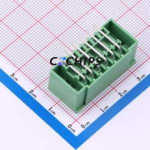 DB2ERHBM-3.81-2*6P-GN Plug-in Terminal Block Bent Lead Through Hole,P=3.81mm Board-to-Board / Socket - Closed Screw Fixing 2x6P - Product Image 2