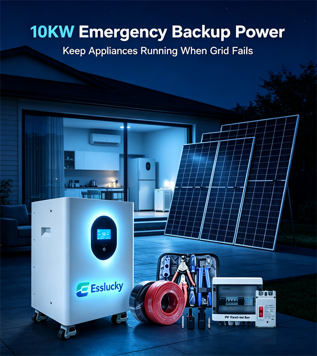 Hybrid Solar Energy Storage System 20KW 30KW 10KW Solar Panels With Battery And Inverter All-in-One For Residential Roof