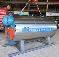 2 3 4 tonnes Chaudière à vapeur horizontale industrielle 500 Kg/h haute pression automatique GPL/gaz naturel pour aliments et boissons Tube d'incendie