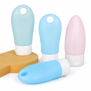 Mini-récipient de voyage en silicone anti-fuite et rechargeable, tube compressible en silicone, bouteilles de voyage réutilisables en silicone - Product Image 1