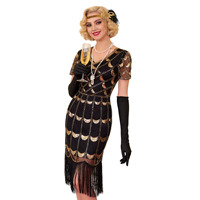 Costume vintage pour femmes avec paillettes, robe de flapper des années 1920, tenue de danse à franges, style Gatsby, vêtements de scène multicolores