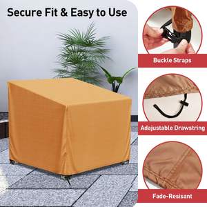 7 kişilik ağır su geçirmez veranda sandalye koltuk takımı kapak dış mekan mobilya örtüsü Rattan kanepe kılıfı - Product Image 3