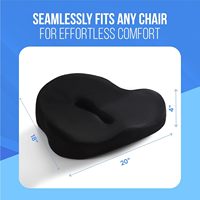 Coussin de siège ergonomique personnalisable pour chaise de bureau orthopédique, soutien pour les fesses, soulagement du stress, mousse à mémoire de forme, douleur au coccyx, coussin de siège de voiture