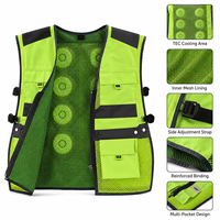 Gilet rafraîchissant d'été avec ventilateur, gilet de refroidissement extérieur TEC thermoélectrique, gilet réfléchissant respirant avec fonction imperméable