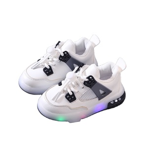 Chất Lượng Cao Của Trẻ Em Giày Bình Thường Bằng Sáng Chế Da Đèn LED Trẻ Em Của Giày Chàng Trai Và Cô Gái Lưới Thoáng Khí Trên Giày Thường - Product Image 2