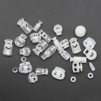 Verrous de cordon en plastique noir de luxe robustes à double trou avec ressort pour cordons de serrage et cordons élastiques