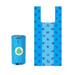 Bolsas Biodegradables para Excremento de Perro, con Forma de Chaleco, Resistentes a Olores, con Asa, Tamaño Grande - Product Image 1