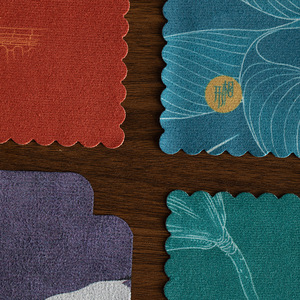 Serviette de thé en velours suédé Oogishido, absorbante, design plat, pour accessoires de cérémonie du thé, origine Dehua, printemps 2026 - Product Image 4