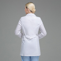 Coton populaire 35% Polyester 65% tissu hôpital conception blanc infirmière laboratoire médical manteaux femmes infirmière uniforme