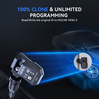 Ensemble de 4 capteurs de pression des pneus universels MUCAR VENU 5, double fréquence 315 MHz 433 MHz, programmables avec valve, ensemble de capteurs TPMS