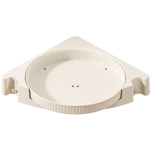360 Degree Lazy Susan Turntable Plastic 2 Tier <strong>Bathroom</strong> Corner Rack <strong>Shelf</strong> Shower Caddy Organizer No Drill <strong>Stick</strong> <strong>on</strong> Wall Adhesive - Product Image 3