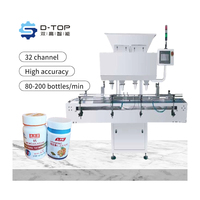 Machine de comptage et d'emballage de paille à plaques vibrantes haute capacité D-top pour récipients en plastique