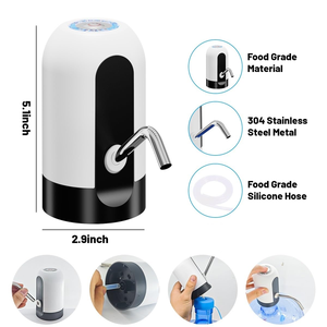 Adaptateur pour mini-chargeur USB, pompe électrique automatique pour bouteille de 5 gallons, pompe à eau potable portable alimentée par batterie - Product Image 3