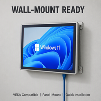 Ordinateur industriel YCT, écran tactile sans ventilateur, PC 15 pouces, Intel Core I3/i5/i7, châssis en aluminium, 2 antennes, VESA industriel