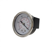 HUBEN Y50 50mm Axial Precision Vacuum Gauge -76cmHg Negative Pressure Standard Gauge Iron Black Case Vacuum Pressure Meter