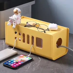 Cable Management Organizer Box Wires Concealer Holder for Desk Home Kitchen TV Computer Cover Hide Tidy Surge Protector Power