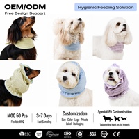 Ensemble d'alimentation pour chien : bavoir et cache-oreilles pour chiens à poils longs, doublure en coton, logo personnalisé, OEM, ODM, en stock