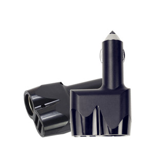 Adaptador de cargador de coche 60W divisor de enchufe de encendedor de cigarrillos 12V/24V Dual USB 3A y 2.4A cargador de coche comercial - Product Image 1