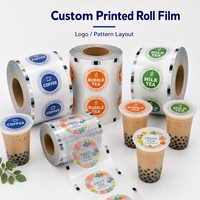 Rouleaux de film PET pour sceller les gobelets de bubble tea, 90 mm, 95 mm, transparent mat, pour utilisation dans les magasins de thé au lait
