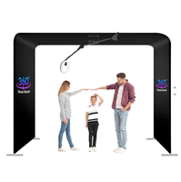 YPT YPT--3604 360 Photo Booth suspendu en alliage d'aluminium avec impression instantanée et télécommande pour 1 à 15 personnes, compatible avec les tablettes et iPad