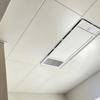 Dalle de plafond suspendue carrée en aluminium 600x600 perforée, acoustique et ignifuge pour grille de plafond de bâtiment commercial